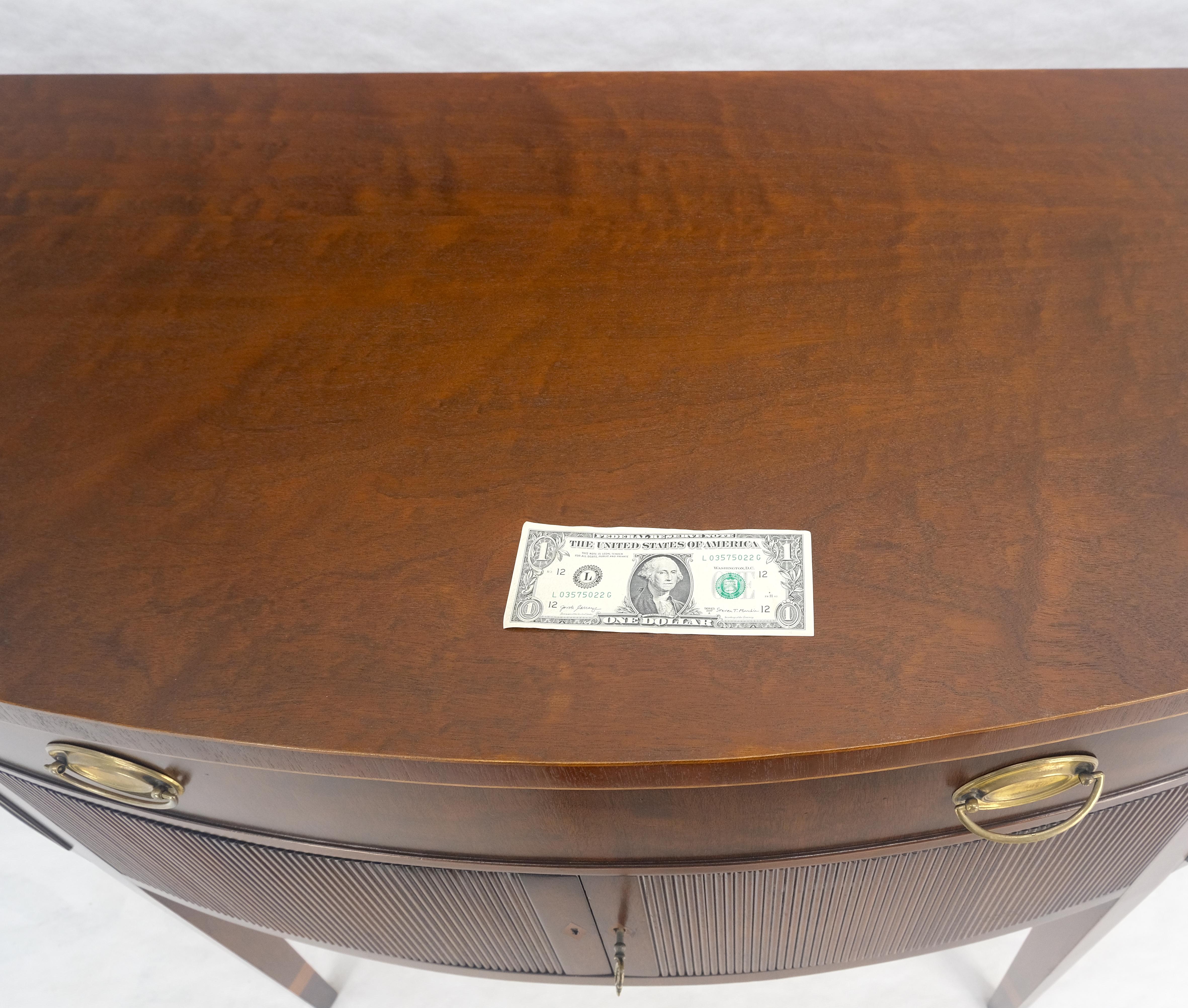 Kittinger Georgian 6' Long Rounded Demi Lune Sideboard Credenza Server Cabinet For Sale 2