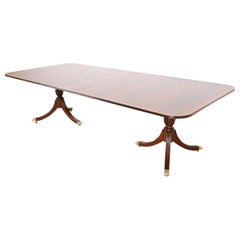 Kittinger Mesa de Comedor Georgiana de Caoba con Doble Pedestal Extensible