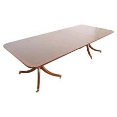 Kittinger Georgian Banded Mahogany Extension Dining Table, neu lackiert
