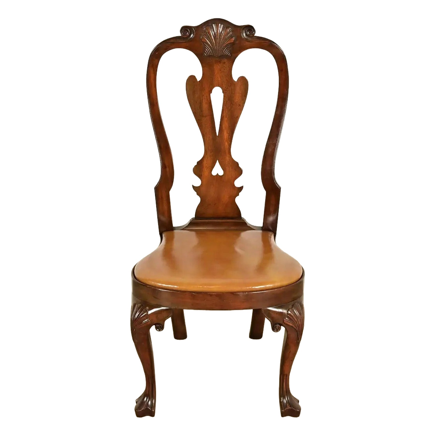 Kittinger Georgian Carved Mahogany Side Chair or Dining Chair