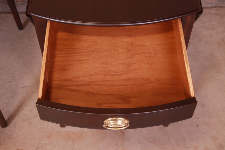 Kittinger Mahogany Pembroke Tea Tables, Newly Refinished For