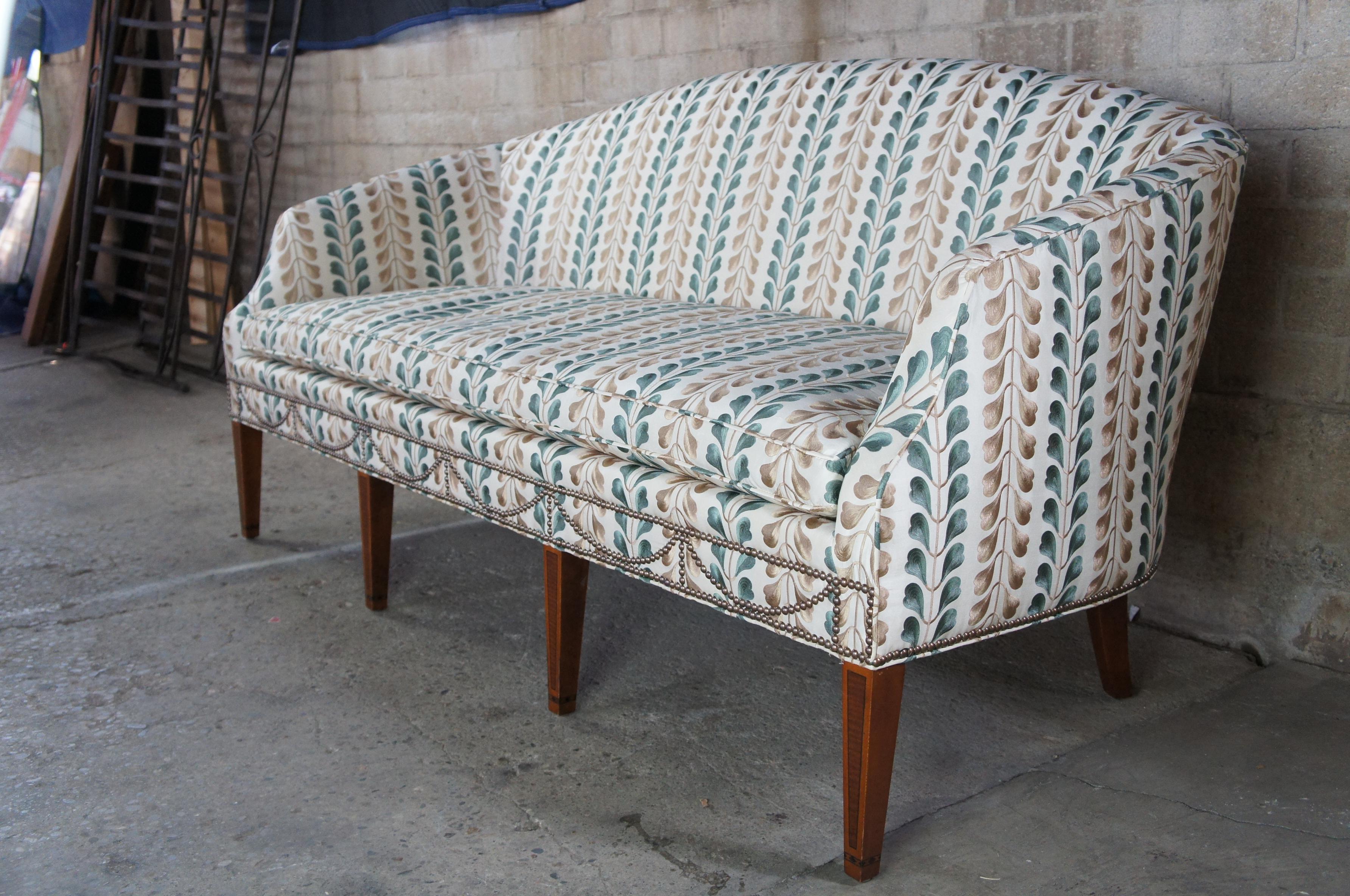 Kittinger Hepplewhite Bowback Mahogany Inlaid Sofa Osborn & Little Federal In Good Condition In Dayton, OH