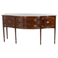 Kittinger Hepplewhite Style Mahogany Sideboard with Satinwood Inlay 20thC