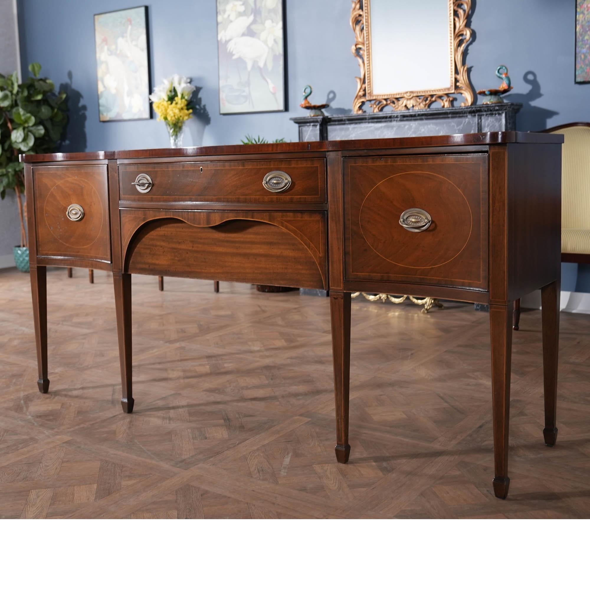 North American Kittinger Hepplewhite Style Sideboard For Sale