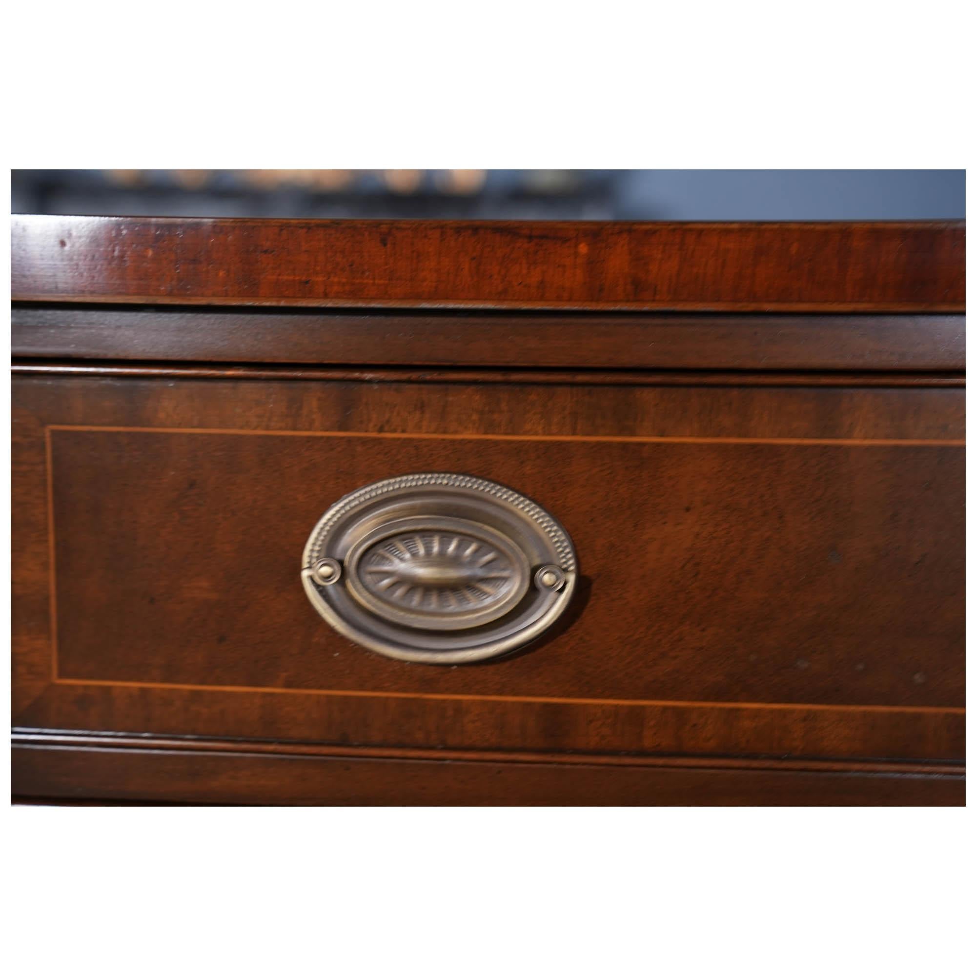Hand-Carved Kittinger Hepplewhite Style Sideboard For Sale