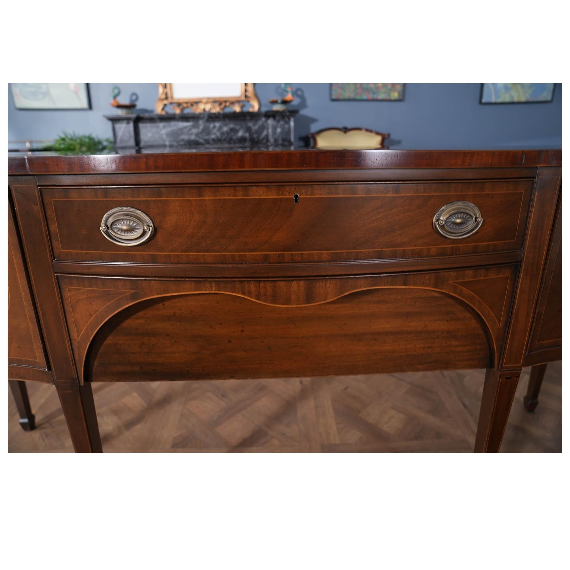 Late 20th Century Kittinger Hepplewhite Style Sideboard For Sale
