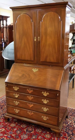 Kittinger Historic Newport Mahogany Chippendale Style Secretary Desk