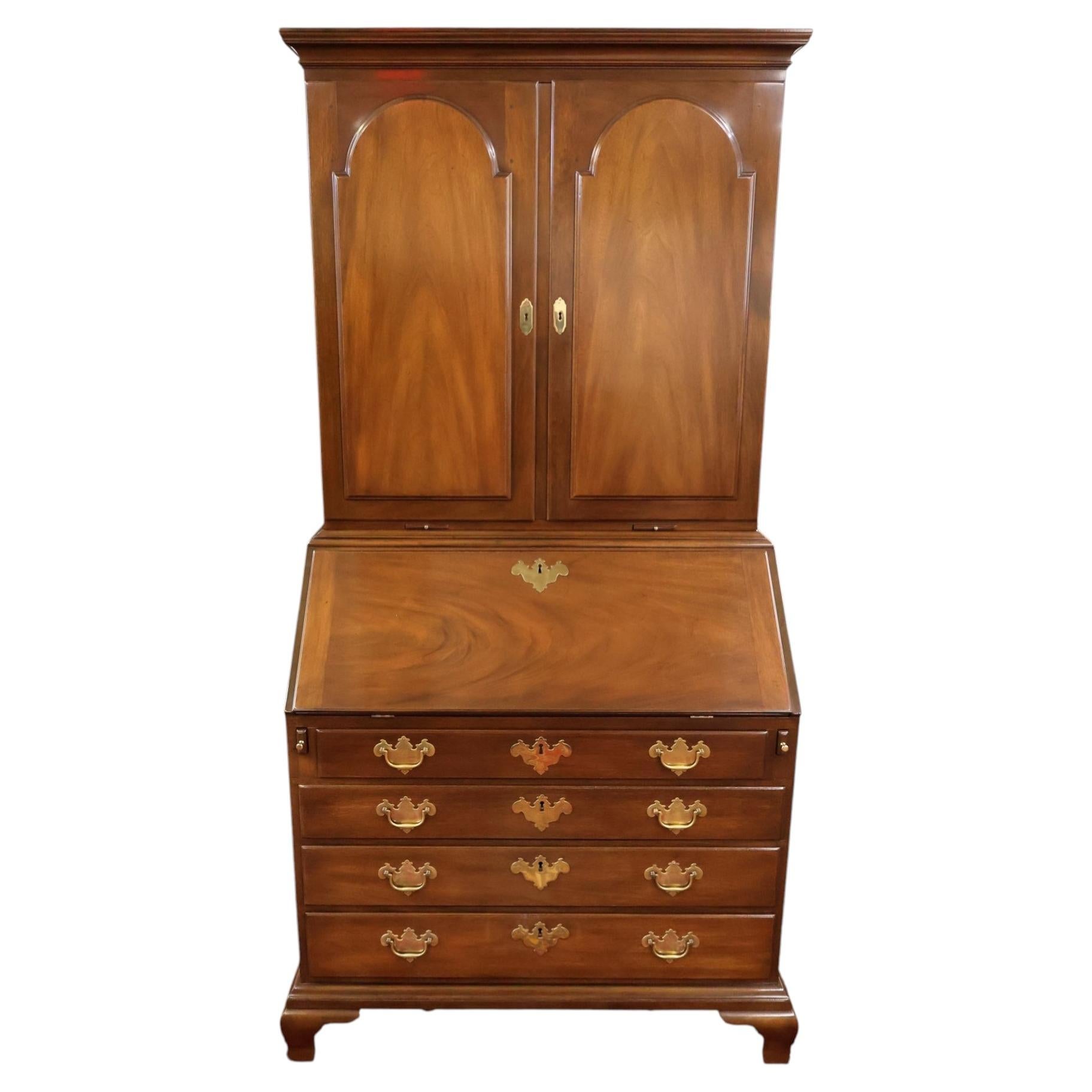 Kittinger Historic Newport Mahogany Chippendale Style Secretary Desk