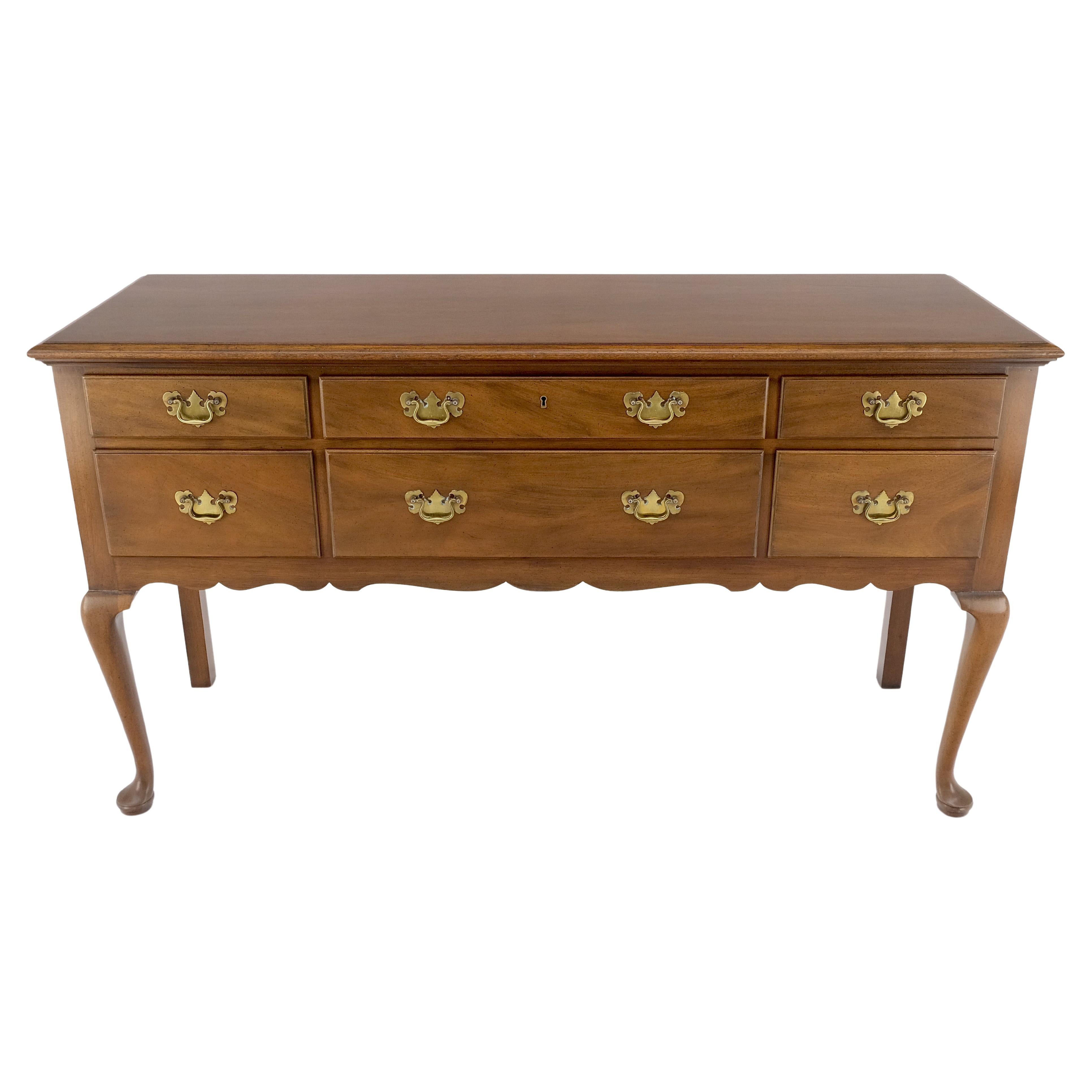 ¡Kittinger Caoba Light Queen Anne 6 Cajones Aparador Servidor Credenza MINT!