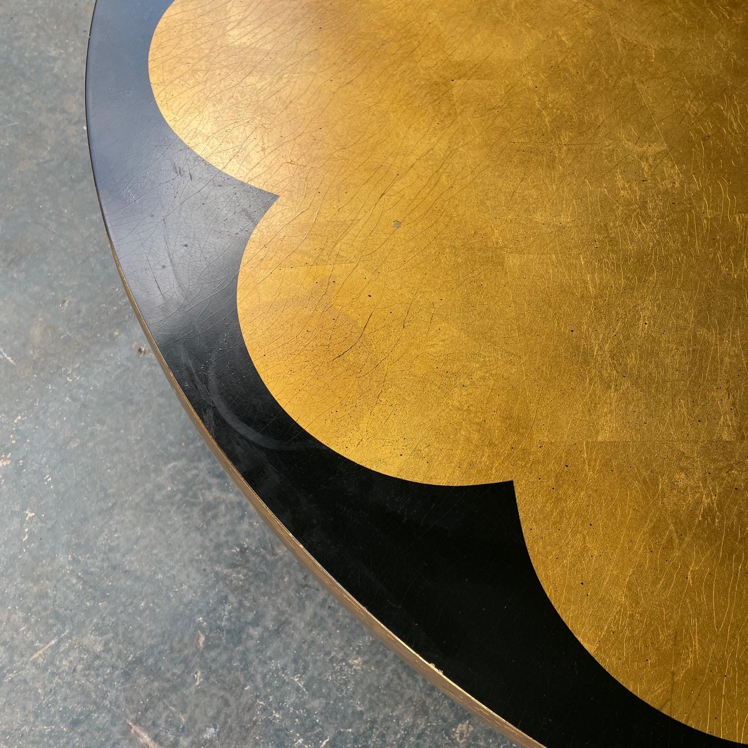 Laqué Kittinger Table basse Lotus Mid-Century Gilt James Mont Hollywood Chinoiserie en vente