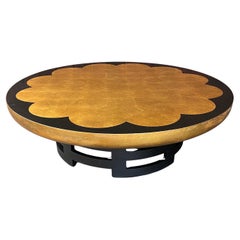 Mesa baja Kittinger Lotus Mediados de siglo Dorada James Mont Hollywood Chinoiserie