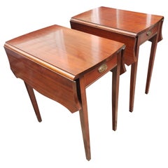 Kittinger Mahogany Hepplewhite Pembroke Tables, a Pair