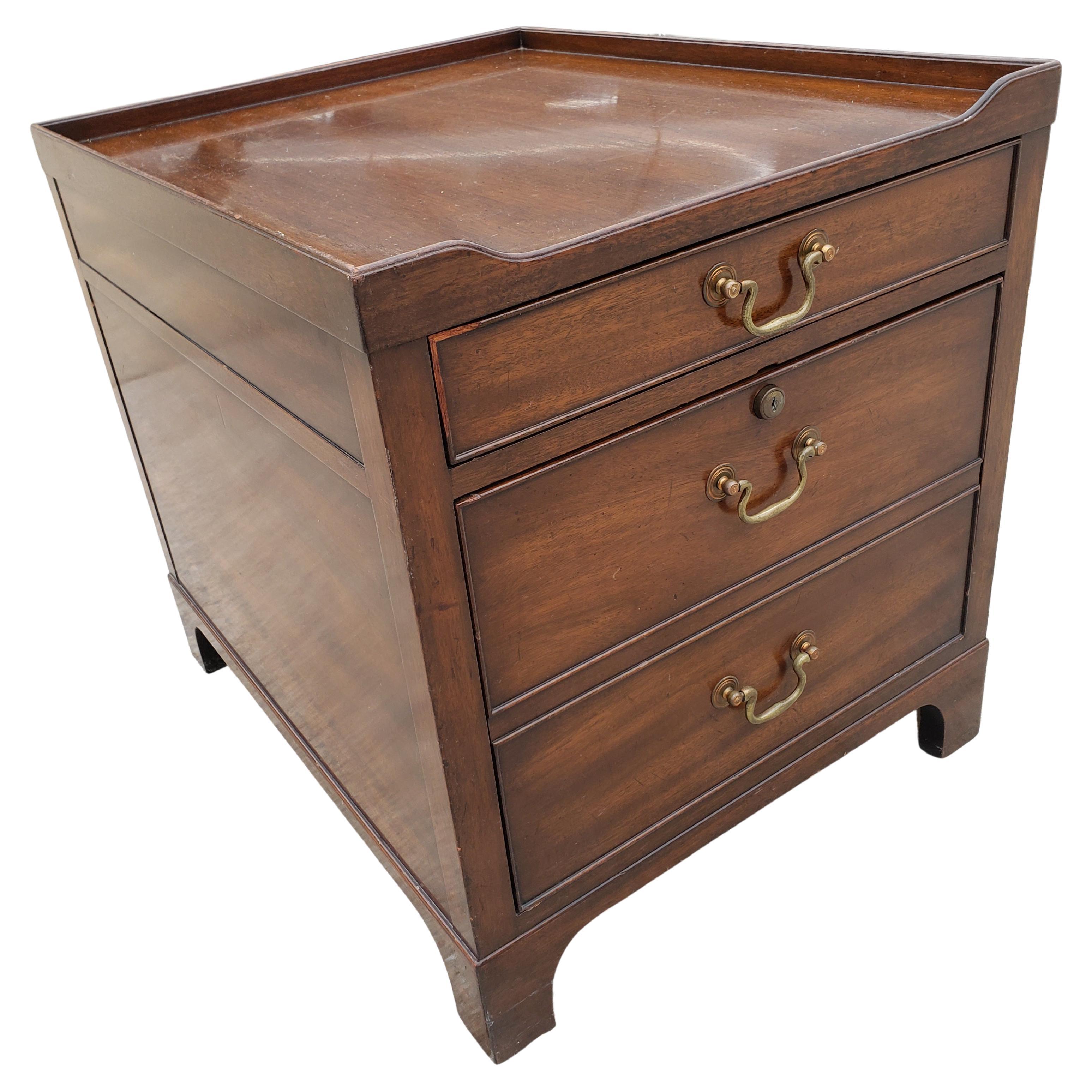 Woodwork Kittinger Mahogany Side Table File Cabinet