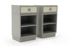 Kittinger Nightstands with Drawer, Expertly Restored, Greek Key Motif