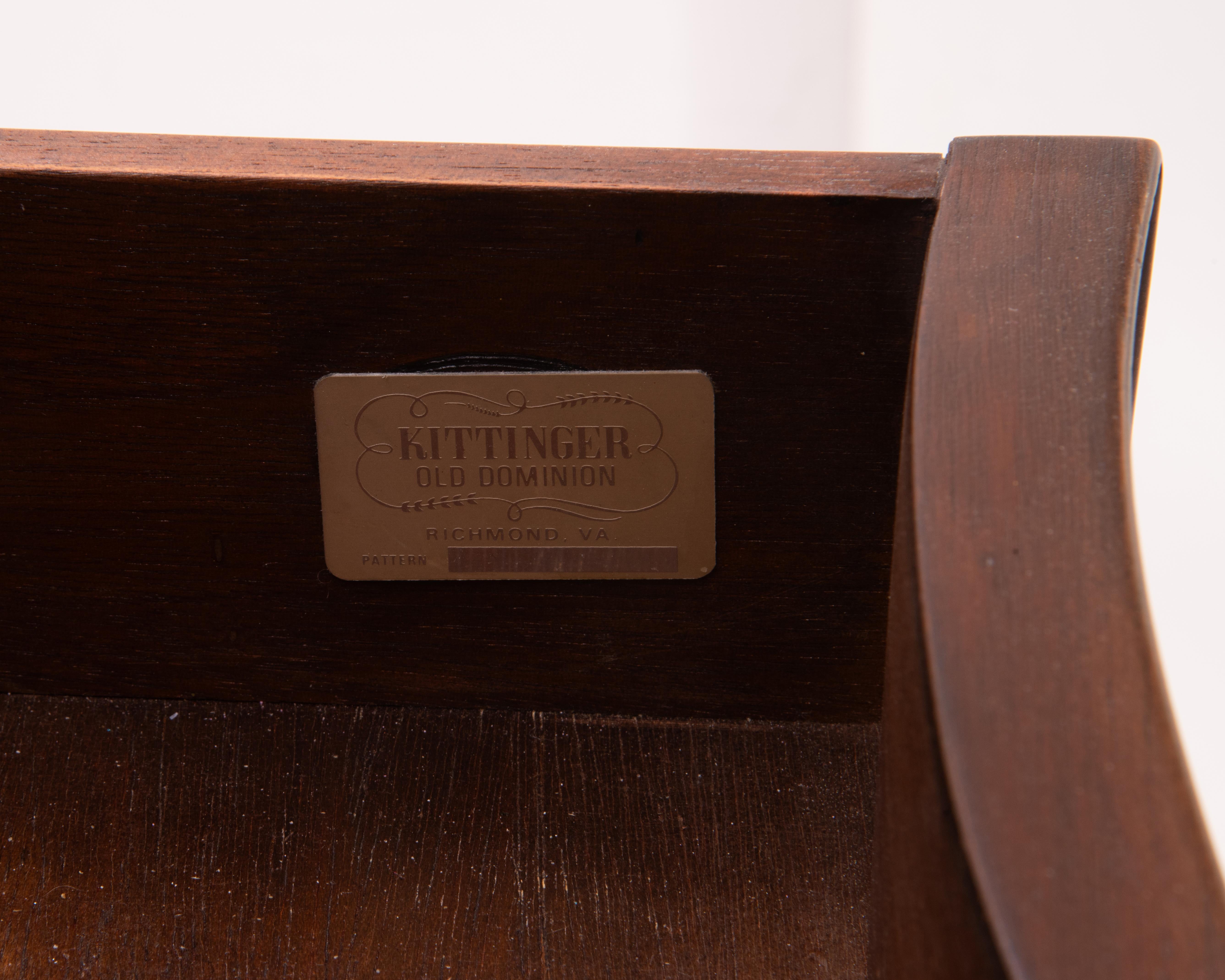 Cassettone a quattro cassetti intarsiato Kittinger Old Dominion Virginia Pattern in vendita 11