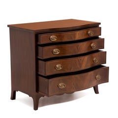 Kittinger Old Dominion Virginia Pattern Inlaid Four Drawer Serpentine Chest