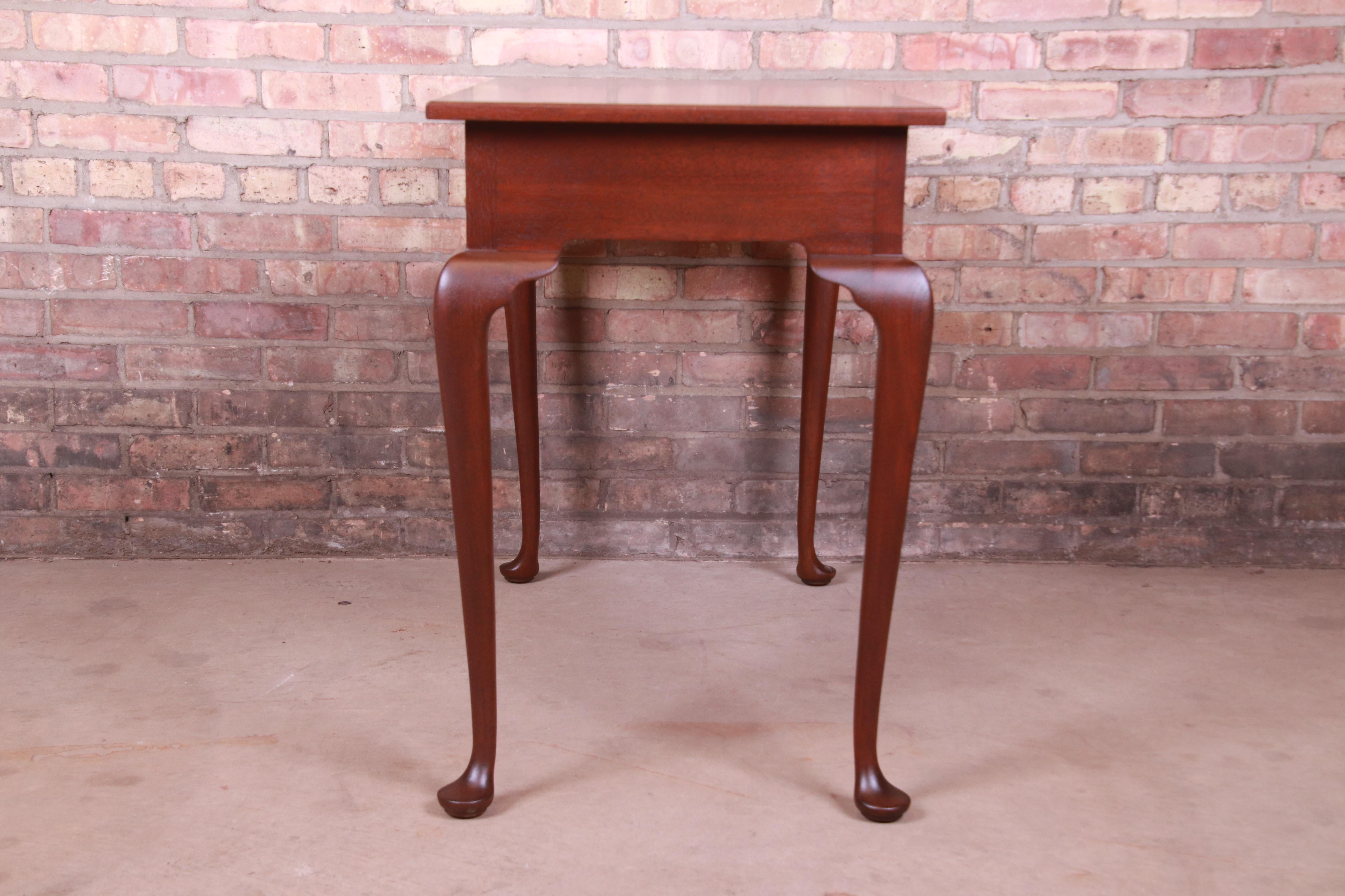 Kittinger Queen Anne Burled Walnut Writing Desk, Newly Refinished 4