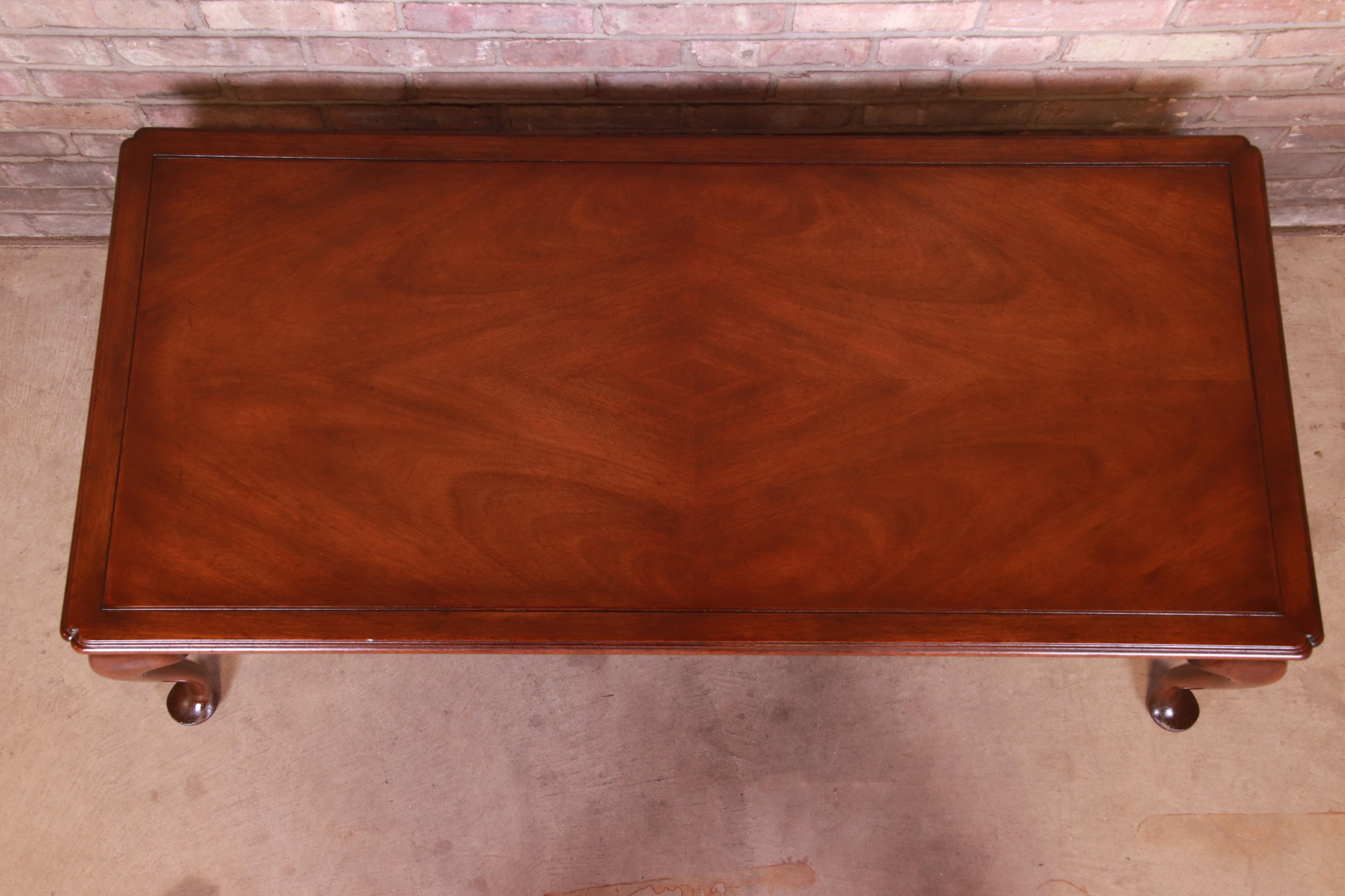 20th Century Kittinger Queen Anne Walnut Coffee Table