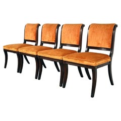 Kittinger Regency – Geschnitzte Mahagoni-Esszimmerstühle, 4er-Set