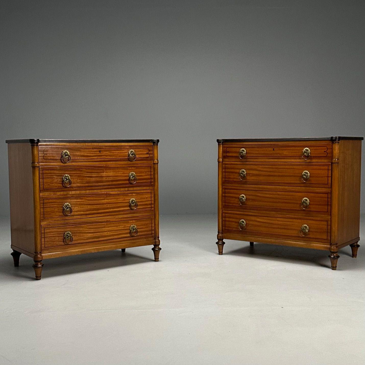 Americano Kittinger, Regency, Commodes, Palissandro, Satinwood, Ottone, USA, anni '60 in vendita