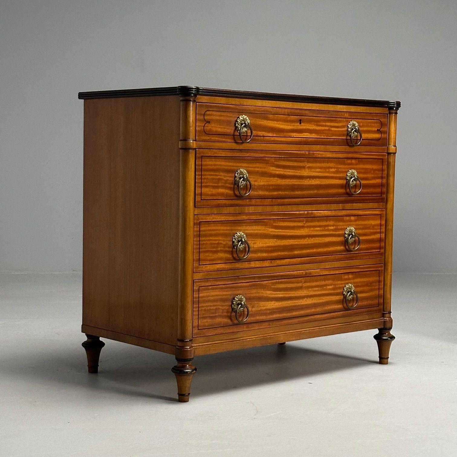 Mogano Kittinger, Regency, Commodes, Palissandro, Satinwood, Ottone, USA, anni '60 in vendita