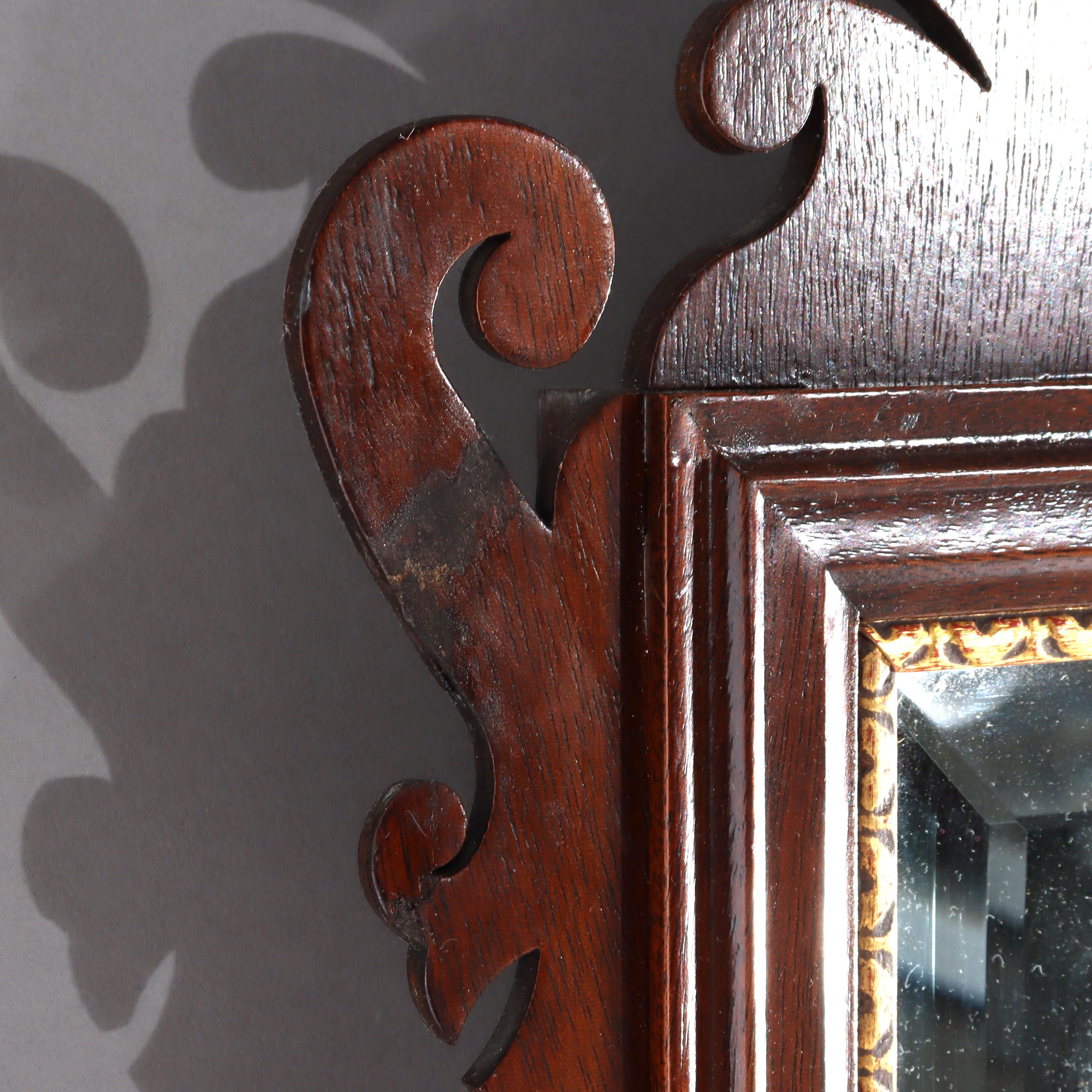 Specchio da parete in mogano dorato in stile Feder della scuola Kittinger XX sec. in vendita 2