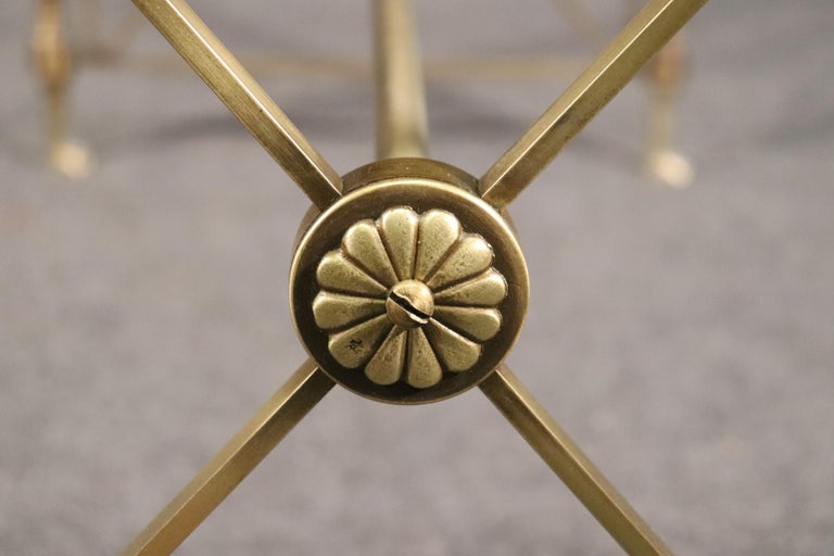 Kittinger Solid Brass and Satinwood French Directoire Writing Desk