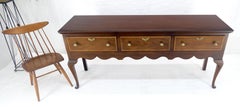 Kittinger Solid Mahogany 3 Massive Drawers Queen Anne Sideboard Credenza MINT