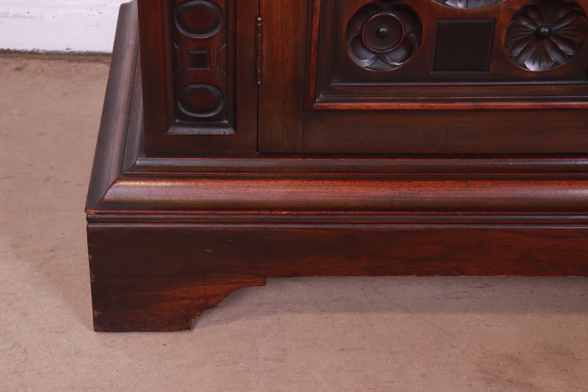 Kittinger Spanish Baroque Carved Walnut Server or Bar Cabinet, Circa 1920s 5