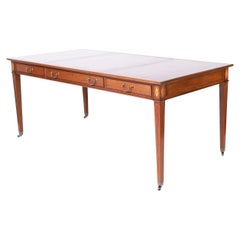Kittinger Retro Leather Top Inlaid Federal Style Desk