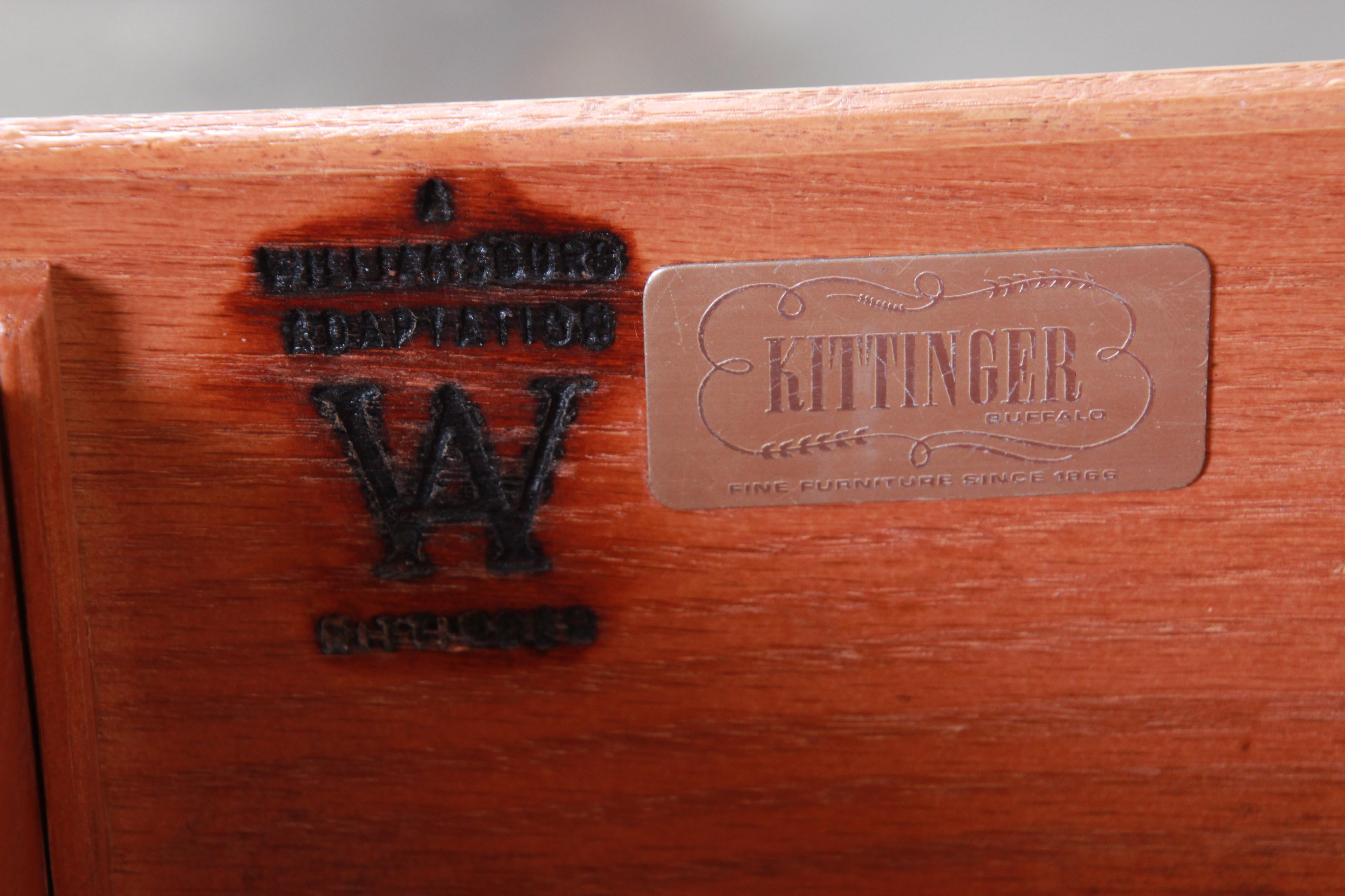 Kittinger Williamsburg Adaptation Collection Mahogany Bow Front Sideboard Buffet 8