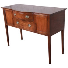 Vintage Kittinger Williamsburg Adaptation Collection Mahogany Bow Front Sideboard Buffet