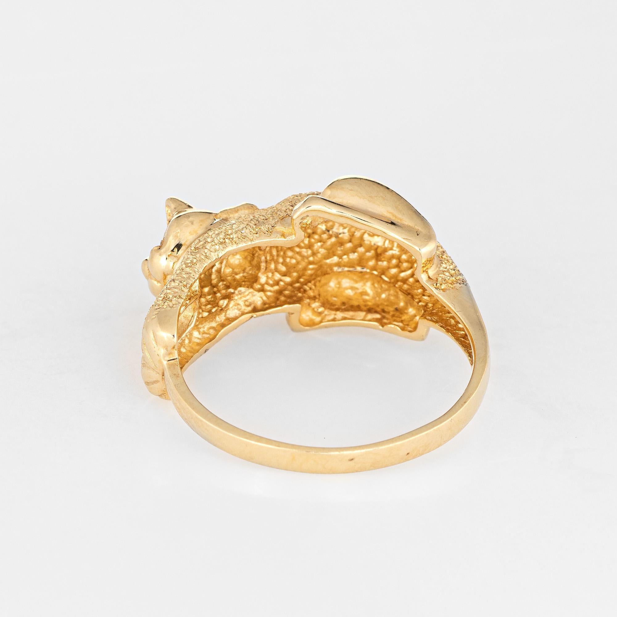 gold cat rings