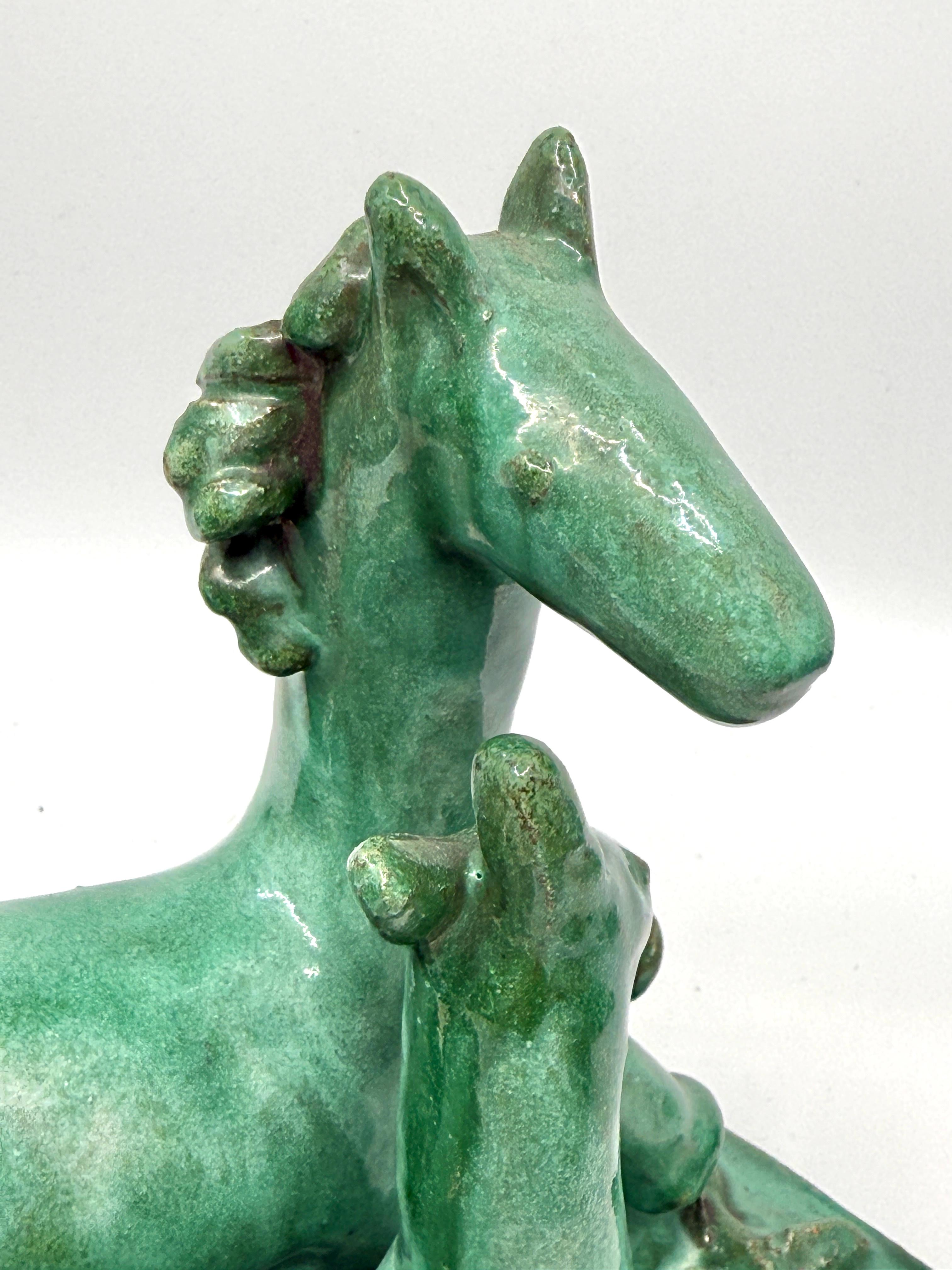 Kitty Rix for Wiener Werkstatte Ceramic Figues of Horses For Sale 1