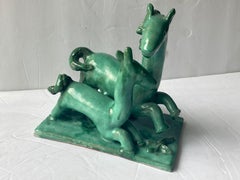 Kitty Rix-Tichacek Escultura Nouveau Caballos, para Wiener Werkstatte Firmada KR 312