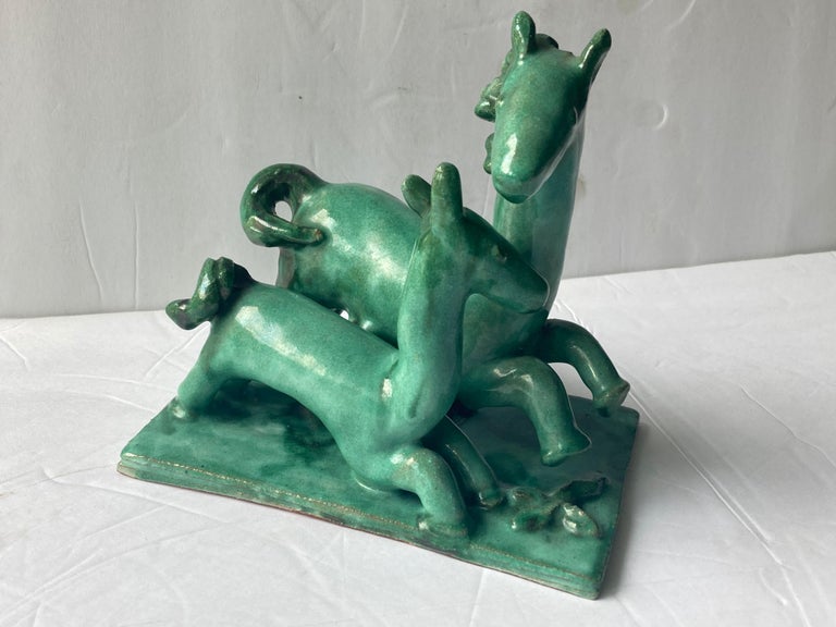 Kitty RixTichacek Nouveau Horses Sculpture, for Wiener Werkstatte