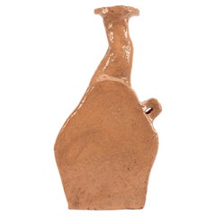 Jarrón orgánico de cerámica de terracota lisa de cuello alto de Willem Van Hooff
