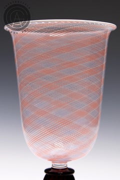 Orange Reticello Goblet