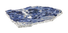 Kiva Large Platter in Indigo and Pure Silver by Anna Rabinowitz