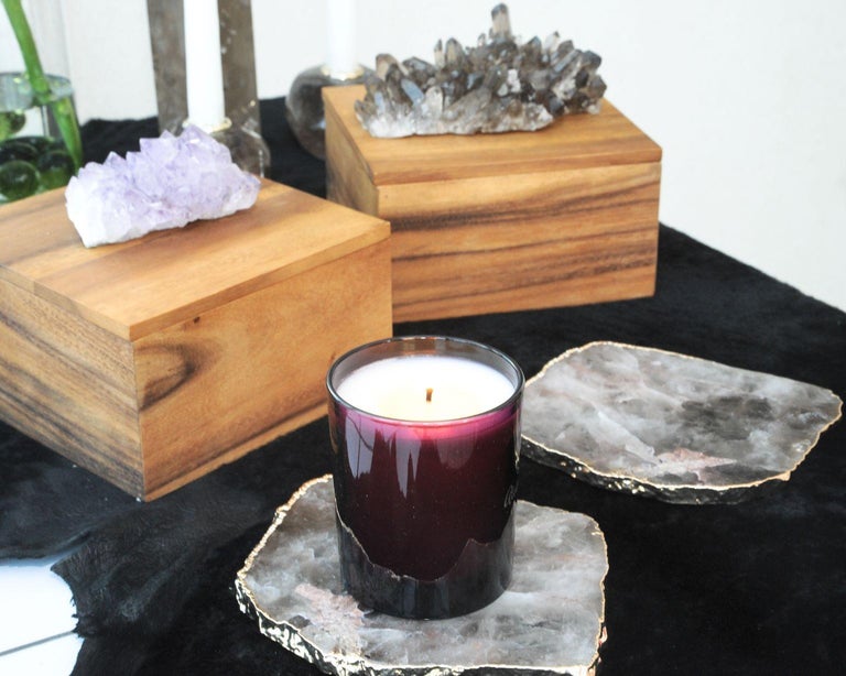 Kivita Coasters in Rose Quartz and Pure Silver by ANNA New York For