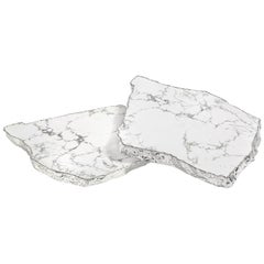 Kivita Coasters in Snowy Turquoise and Pure Silver by Anna Rabinowitz