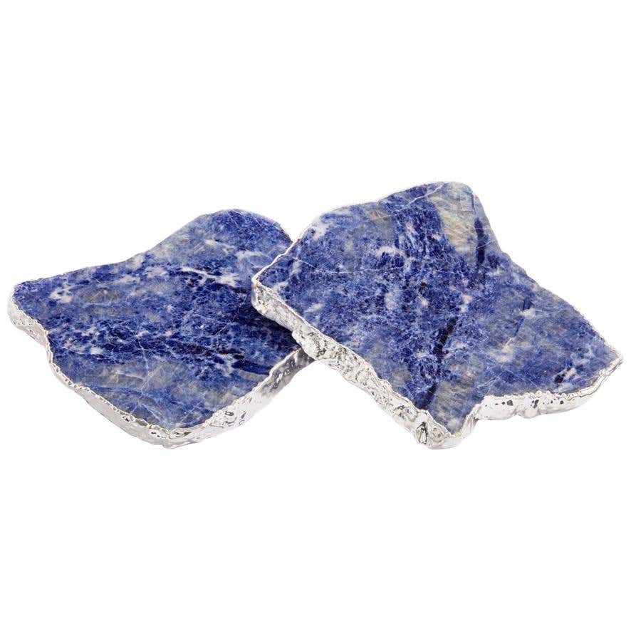 Kivita Coasters in Sodalite and Pure Silver by Anna Rabinowitz at 1stDibs