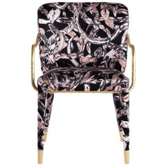 21st Century Kivu Chair in Fabric and Metal by Roberto Cavalli Home Interiors