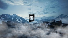 KIWA, Contemporary Wall Mirror Inspired by Traditional Korean Roof Design