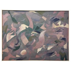 Kiyoshi Ishii Abstract Oil on Canvas, Japan c1984