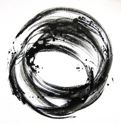 'Shinjo Series XIII', Black and White Abstract minimalist Japanese painting