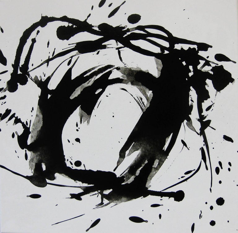 Space Ii Black And White Abstract Minimalist Japanese Painting