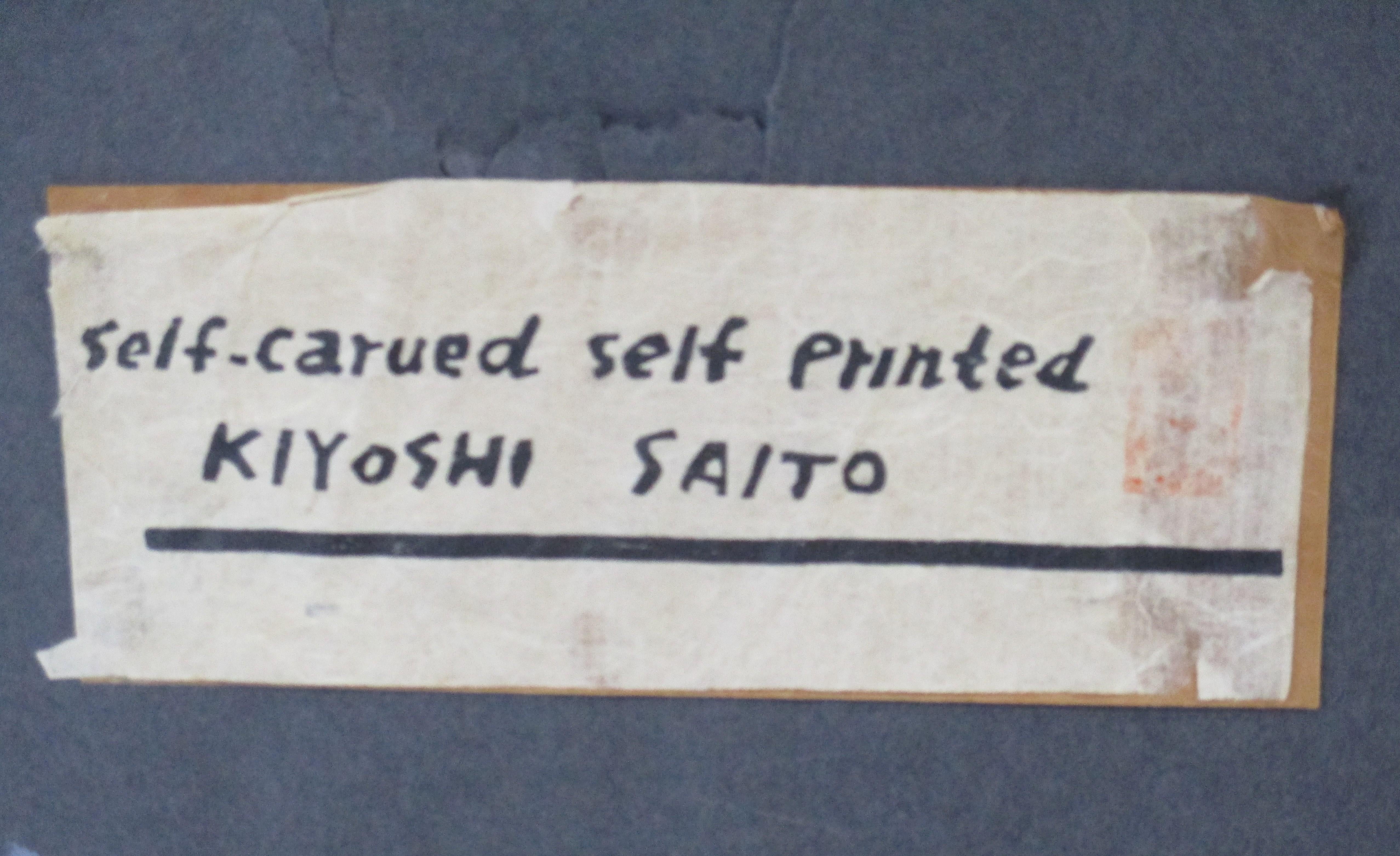 Kiyoshi Saito Grabado en madera de Buda Firmado / Numerado en venta 4