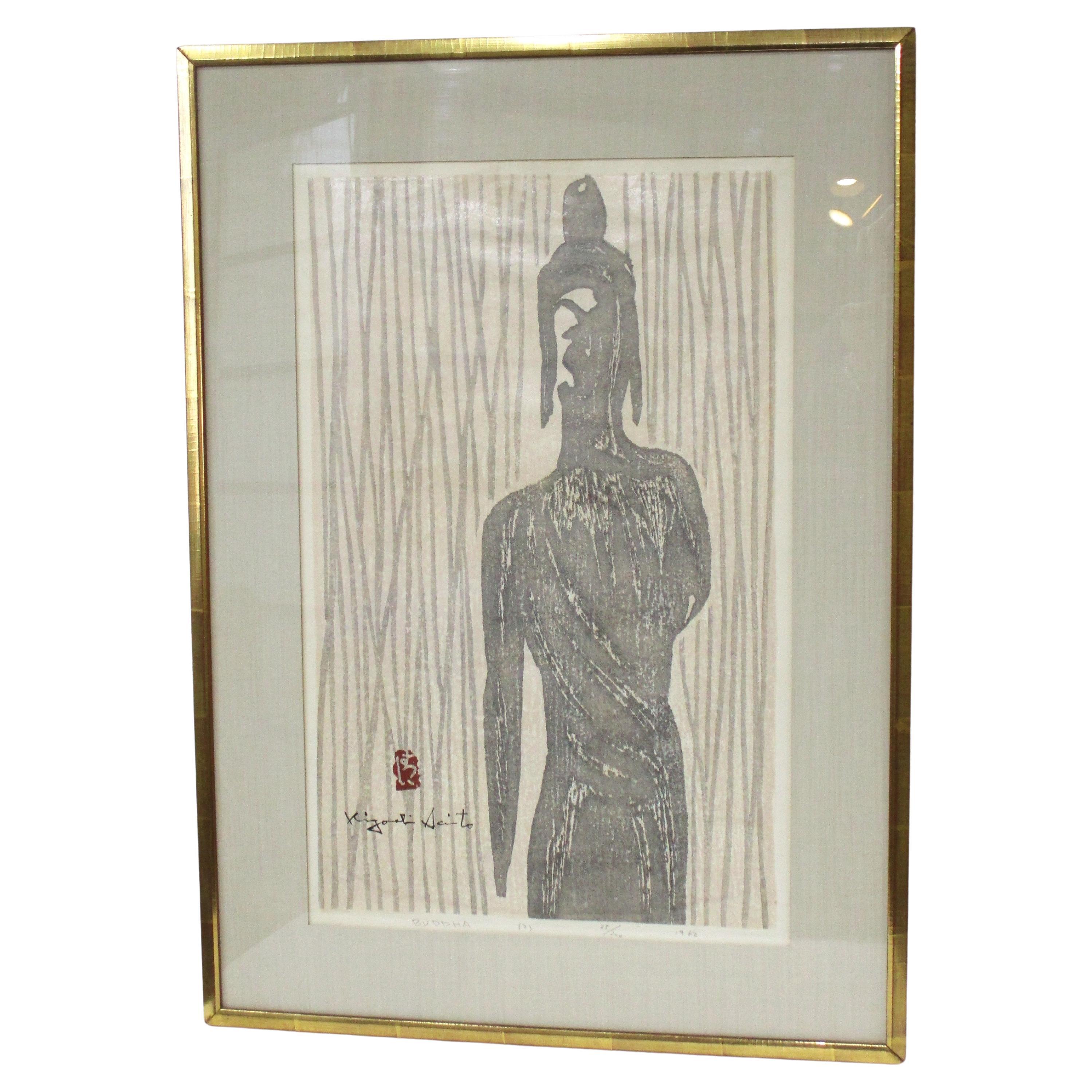 Kiyoshi Saito Buddha Stampa su legno firmata / numerata