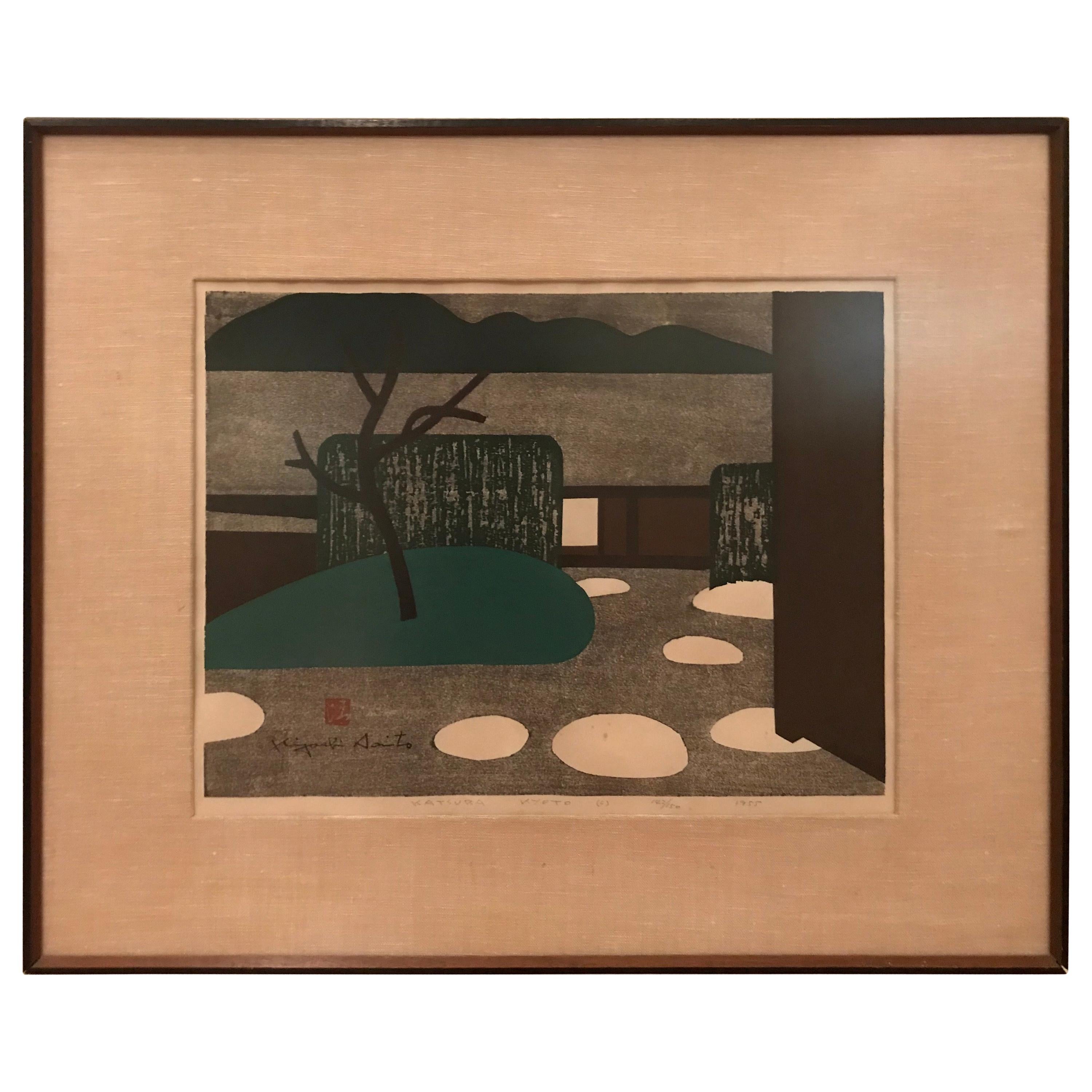 Kiyoshi Saito Katsura Kyoto, Lithographie im Angebot